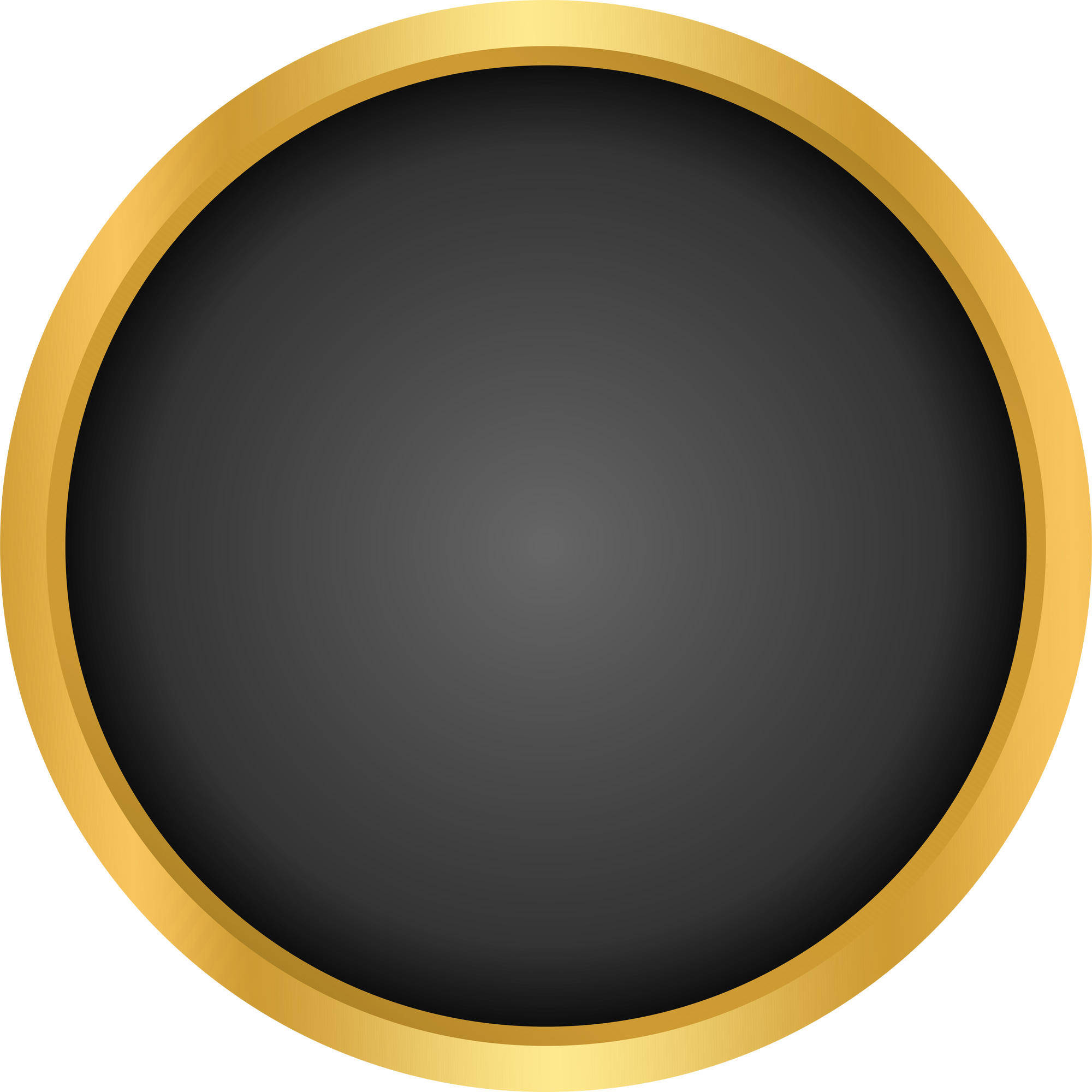 Black Gradient Circle with Gold Frame